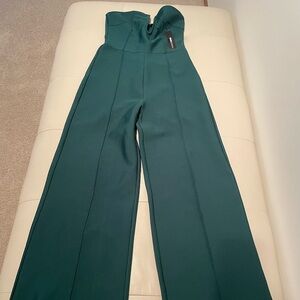 Fashion Nova Green Strapless Jumpsuit